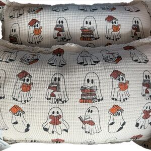 Viral Cynthia Rowley Ghost Reading Books Throw Pillow Set of 2